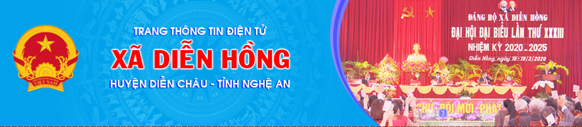 Trang thông tin điện tử xã Diễn Hồng - Huyện Diễn Châu - Tỉnh Nghệ An
